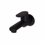 Asiatique Bib Cock Long Body With Wall Flange | Orient Brush Black Series | OB-004M