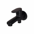 Asiatique Orient Brush Black Series – S/L 2 in 1 Bib Cock With Wall Flange (OB-015 S/L M)