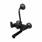 Asiatique Orient Brush Black Series – Wall Mixer Telephonic With ‘L’ Bend for ARR. Of O/H Shower (OB-017 M)