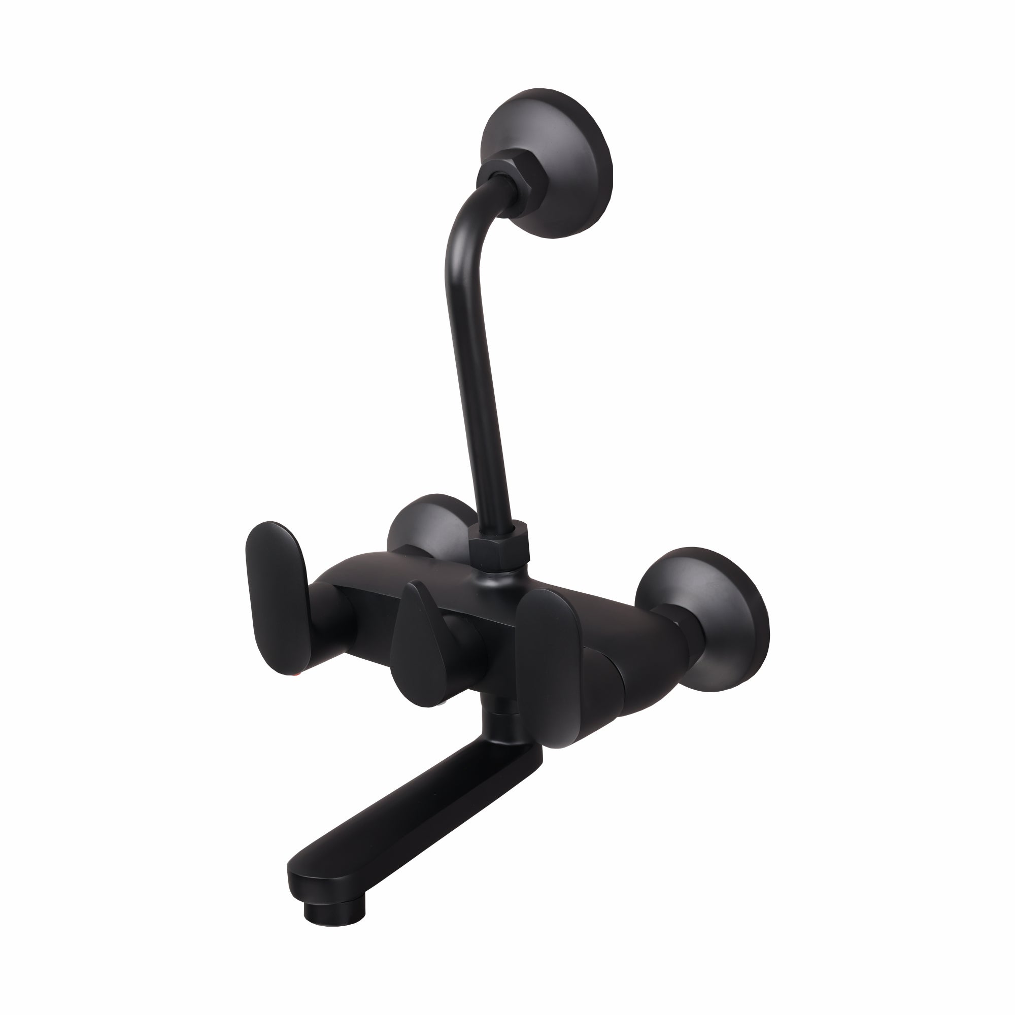 Asiatique Orient Brush Black Series – Wall Mixer Telephonic With ‘L’ Bend for ARR. Of O/H Shower (OB-017 M)