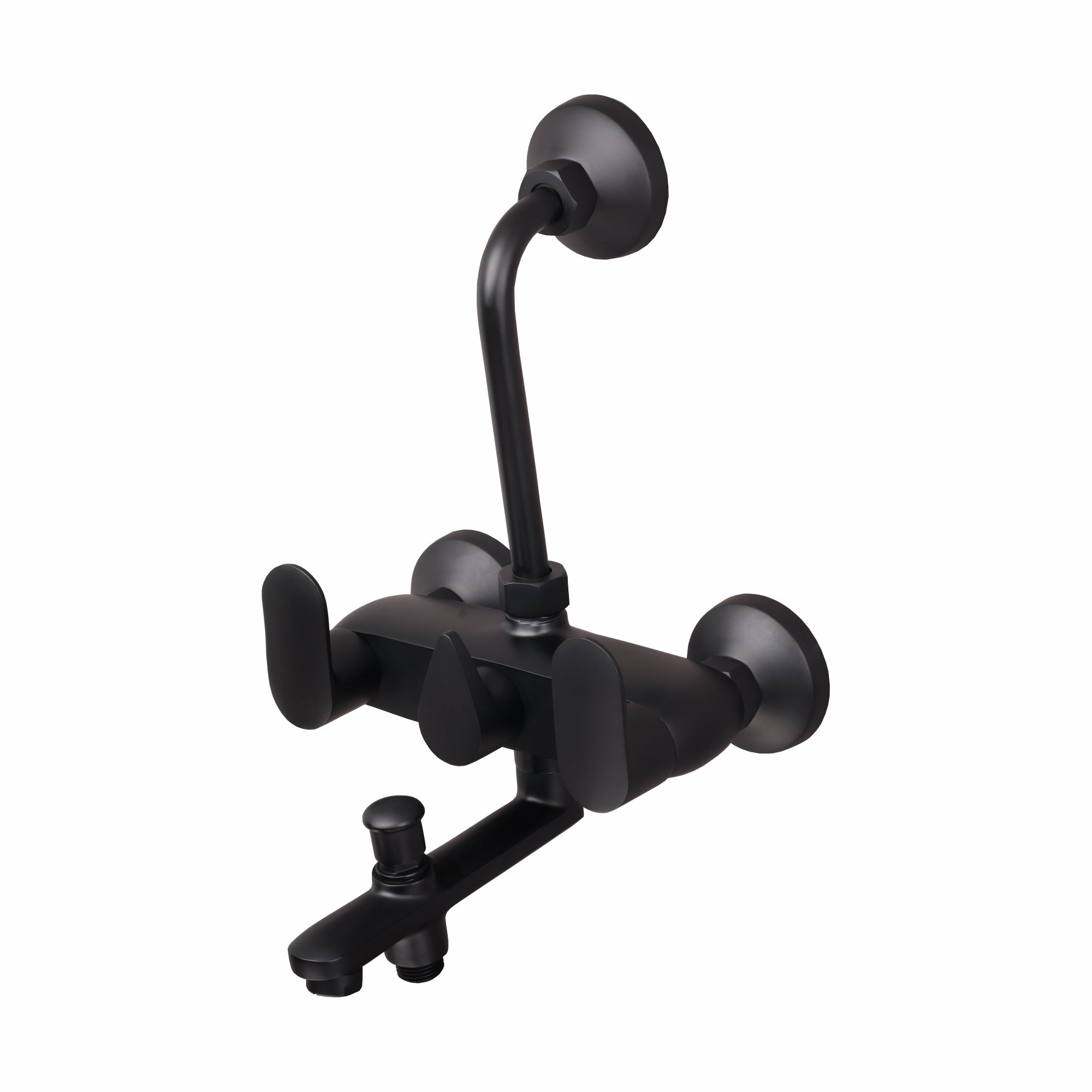 Asiatique Orient Brush Black Series – 3 in 1 Wall Mixer With Pro. For Tele. Shower & O/H Shower (OB-018 M)