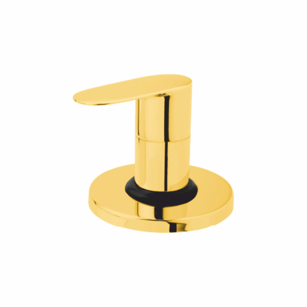 Asiatique Upper Parts Kit Glassy, Flange & Handle for con. & Flush Cock (OG-021U), Gold Series Premium Brass Faucets – Gold Finish Bathroom & Kitchen Taps