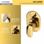 Asiatique S/L Div. Upper Parts Handle, Button, Glassy & Plate (OG-024), Gold Series Premium Brass Faucets – Gold Finish Bathroom & Kitchen Taps