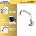 Asiatique Pillar Cock  With Extended Swivel  Spout (OP-002EX), OPPO Series Premium Faucets & Mixers