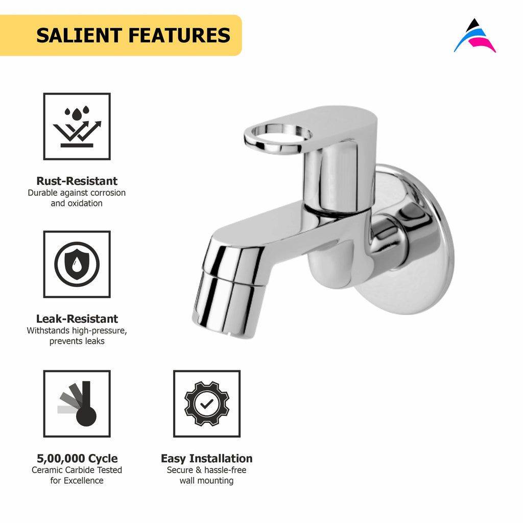 Asiatique Bib Cock  With Wall Flange   (OP-003), OPPO Series Premium Faucets & Mixers