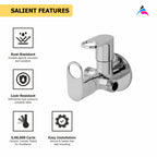 Asiatique 2 Way Angle Cock With Wall Flange   (OP-005TW), OPPO Series Premium Faucets & Mixers