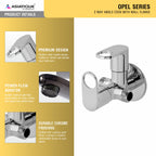 Asiatique 2 Way Angle Cock With Wall Flange   (OP-005TW), OPPO Series Premium Faucets & Mixers