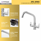 Asiatique C/H Basin Mixer With Extended Swivel Spout (OP-011EX), OPPO Series Premium Faucets & Mixers