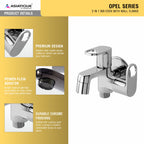 Asiatique 2 in 1 Bib Cock With Wall Flange   (OP-015), OPPO Series Premium Faucets & Mixers