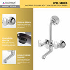 Asiatique Wall Mixer Telephonic With 'L' Bend for ARR .of O/H Shower (OP-017), OPPO Series Premium Faucets & Mixers