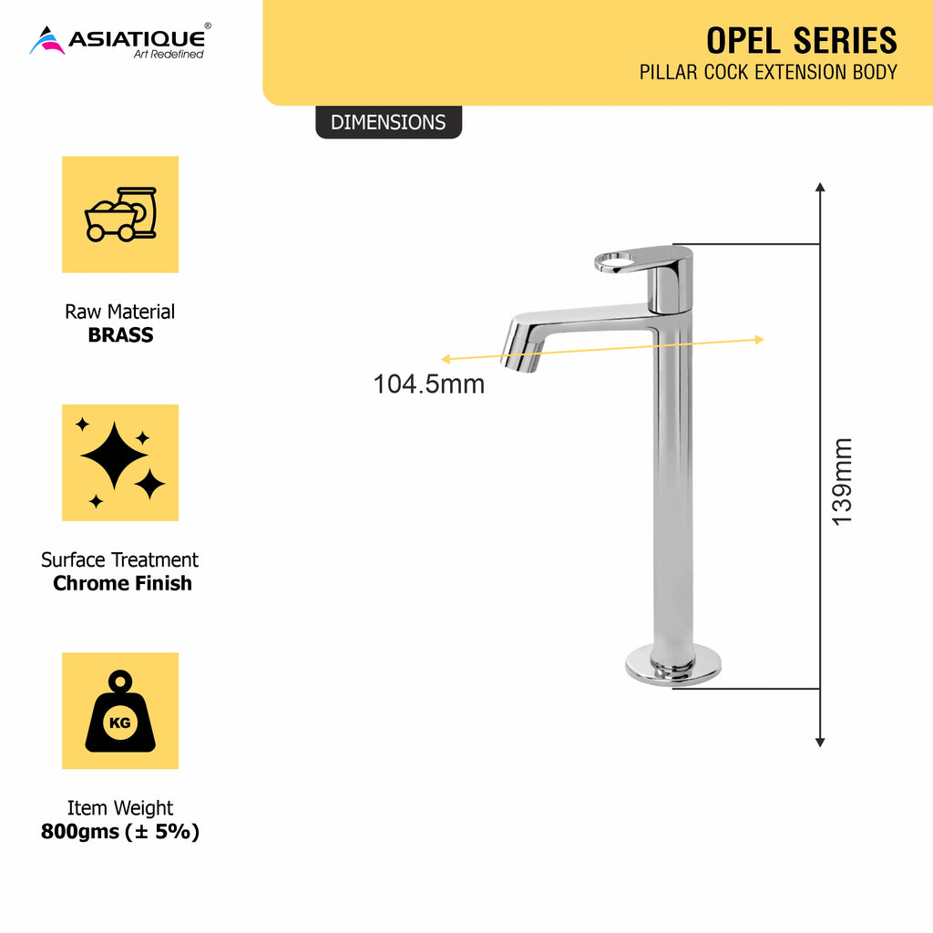 Asiatique Pillar Cock Extension Body   (OP-023), OPPO Series Premium Faucets & Mixers