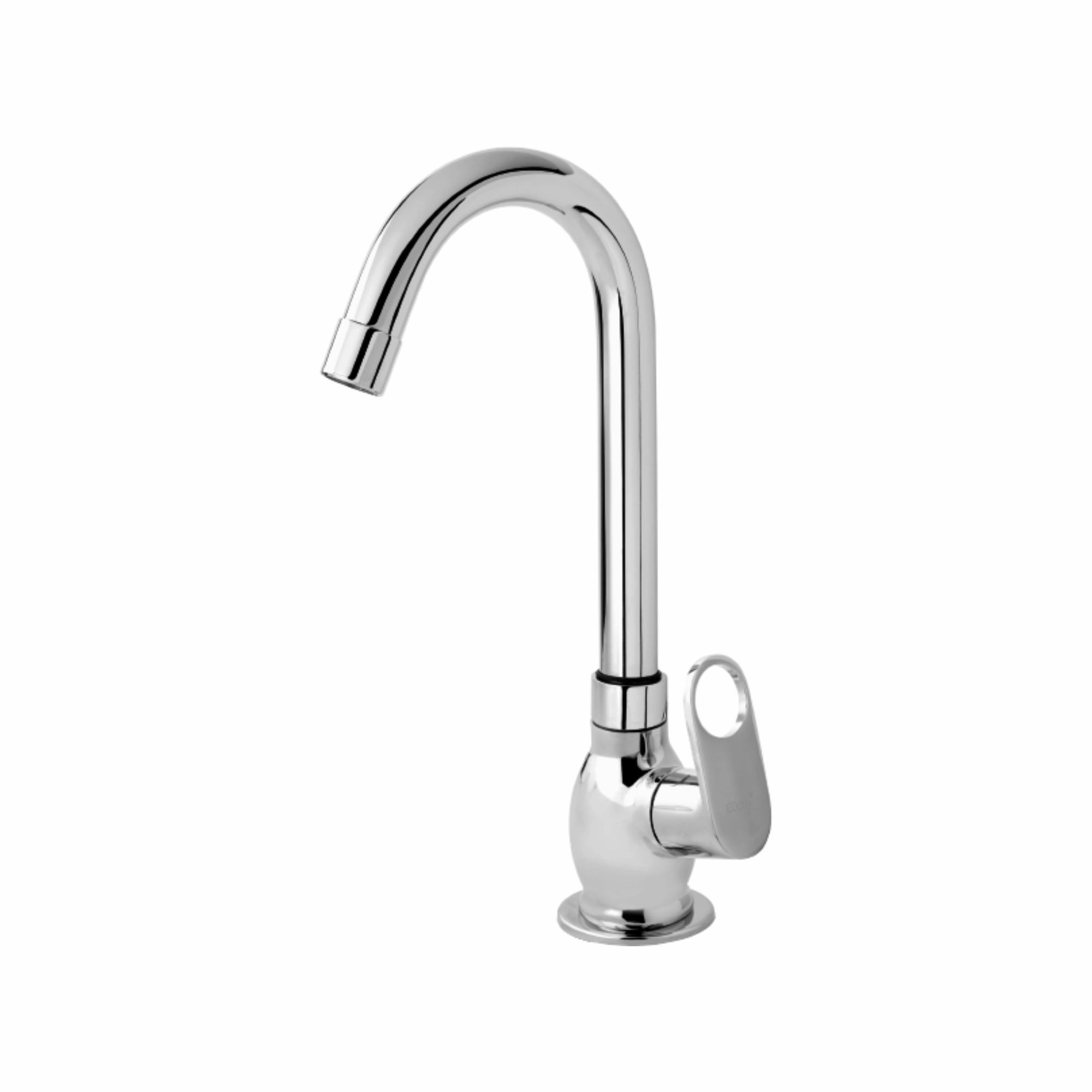 Asiatique Pillar Cock With Swivel ‘J’ Spout (OR-002), Ornamix Series Brass Faucets & Bath Fittings, Chrome Finish Premium Collection