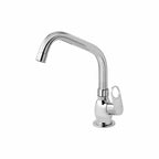 Asiatique Pillar Cock With Extended Swivel Spout (OR-002EX), Ornamix Series Brass Faucets & Bath Fittings, Chrome Finish Premium Collection