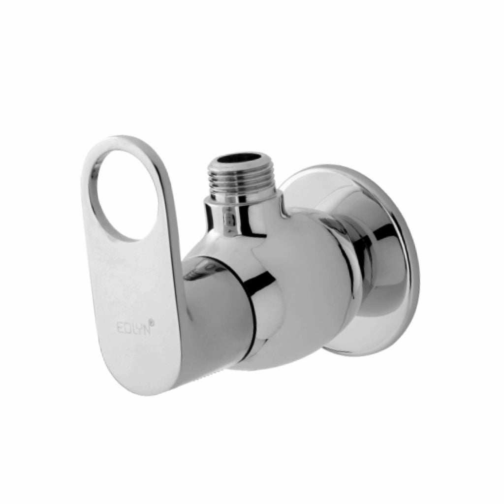 Asiatique Angle Cock With Wall Flange (OR-005), Ornamix Series Brass Faucets & Bath Fittings, Chrome Finish Premium Collection