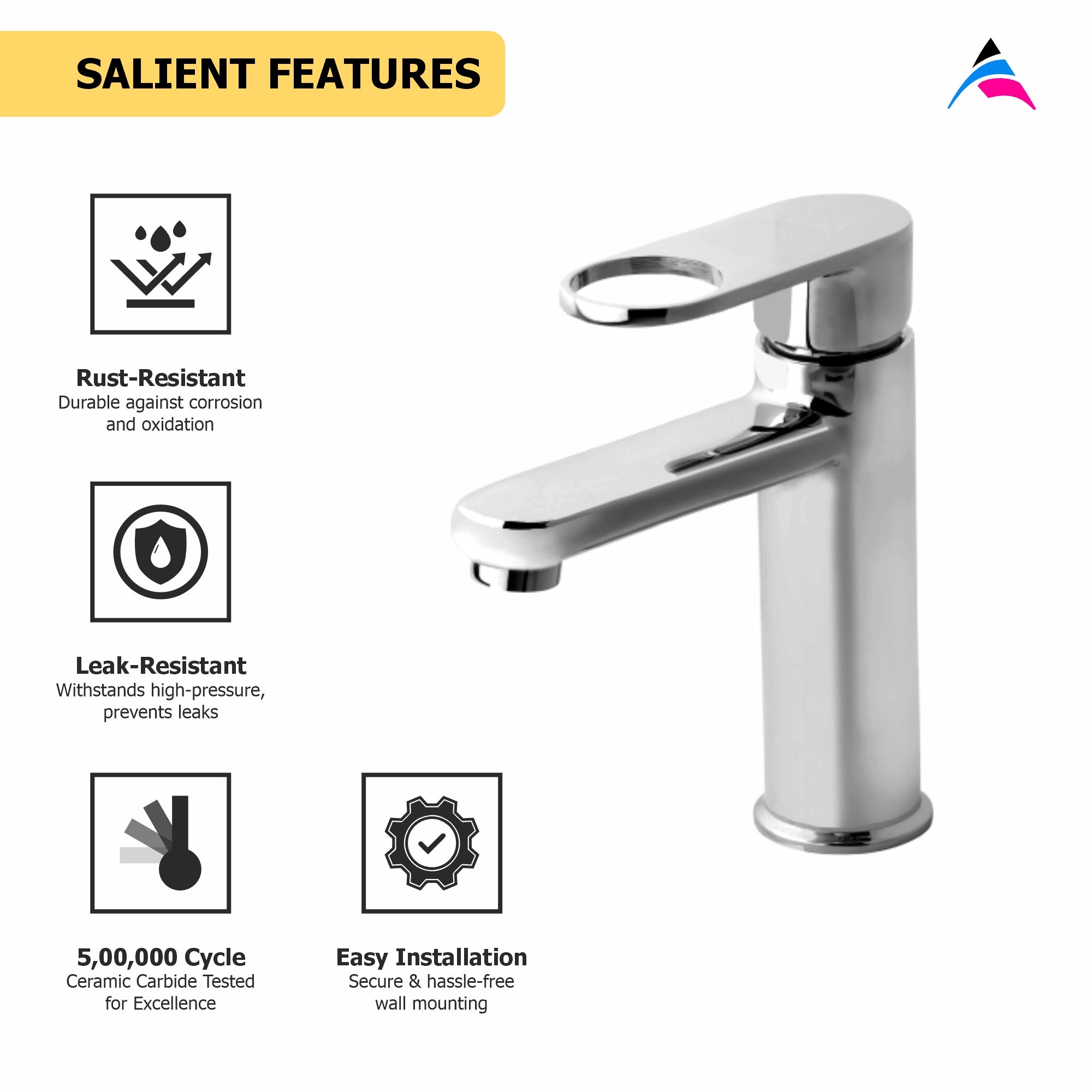 Asiatique S/L Basin Mixer With Braided Hoses (OR-009), Ornamix Series Brass Faucets & Bath Fittings, Chrome Finish Premium Collection