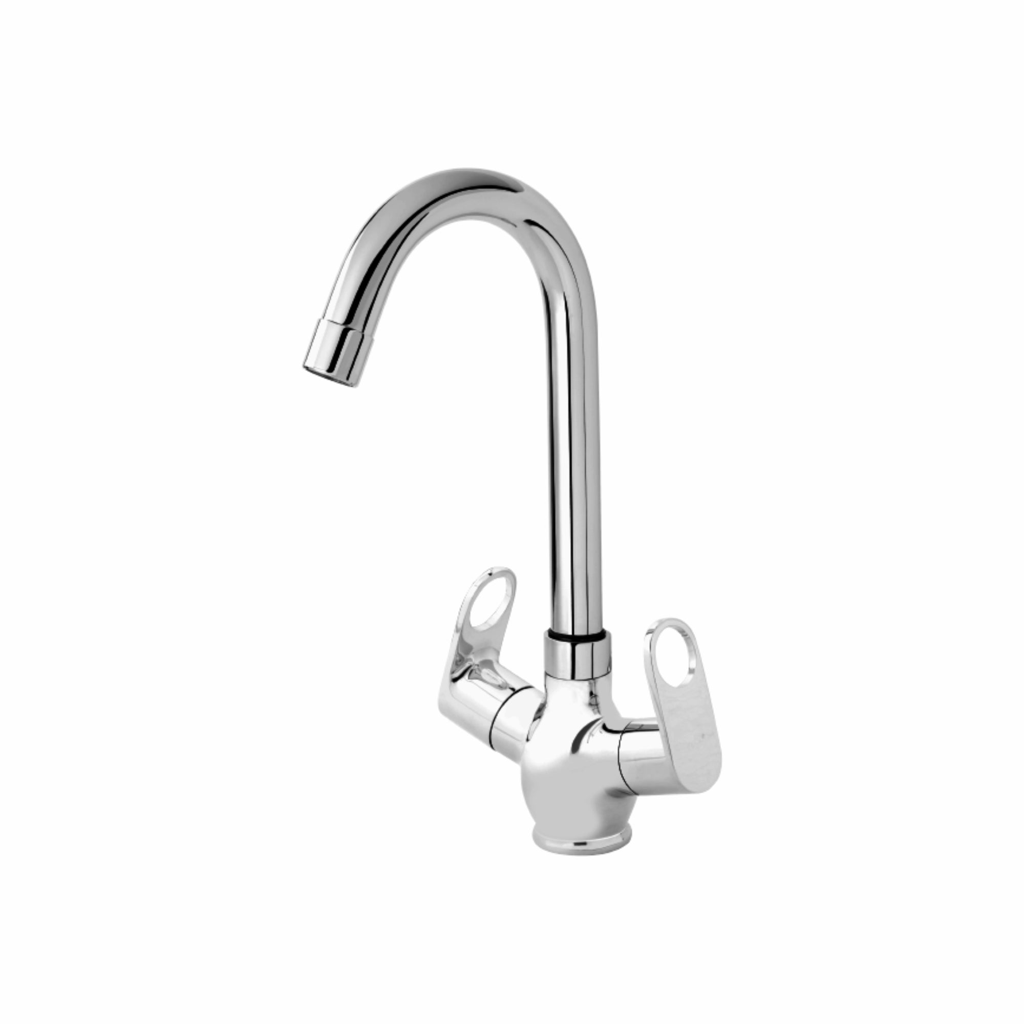Asiatique C/H Basin Mixer With Swivel ‘J’ Spout (OR-011), Ornamix Series Brass Faucets & Bath Fittings, Chrome Finish Premium Collection