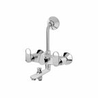 Asiatique 3 in 1 Wall Mixer With Pro. For Tele. Shower & O/H Shower (OR-018), Ornamix Series Brass Faucets & Bath Fittings, Chrome Finish Premium Collection