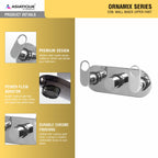 Asiatique Con. Wall Mixer Upper Part (OR-029 U), Ornamix Series Brass Faucets & Bath Fittings, Chrome Finish Premium Collection