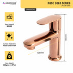Asiatique Pillar Cock (ORG-000) | Premium Brass Rose Gold Bathroom Faucets Series