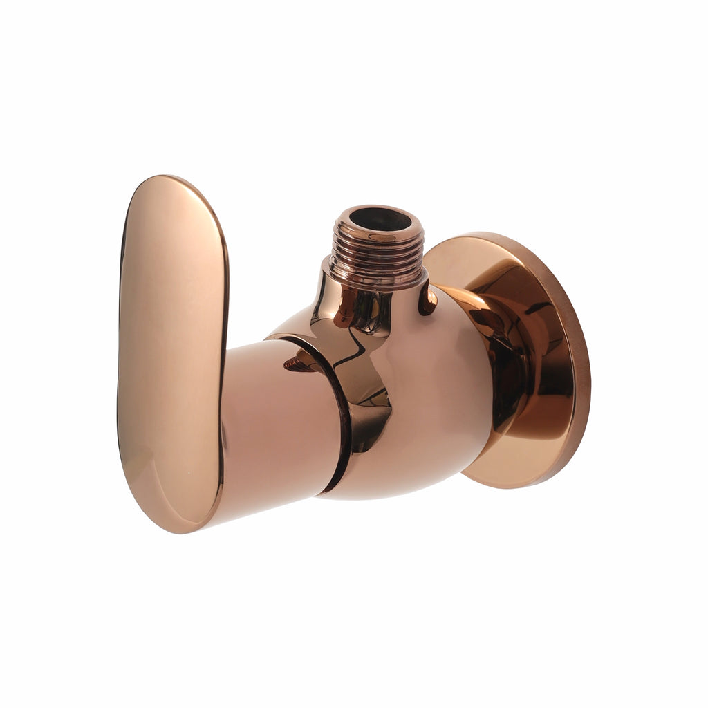 Asiatique Angle Cock With Wall Flange (ORG-005) | Premium Brass Rose Gold Bathroom Faucets Series