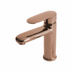 Asiatique S/L Basin Mixer With Braided Hoses (ORG-009) | Premium Brass Rose Gold Bathroom Faucets Series