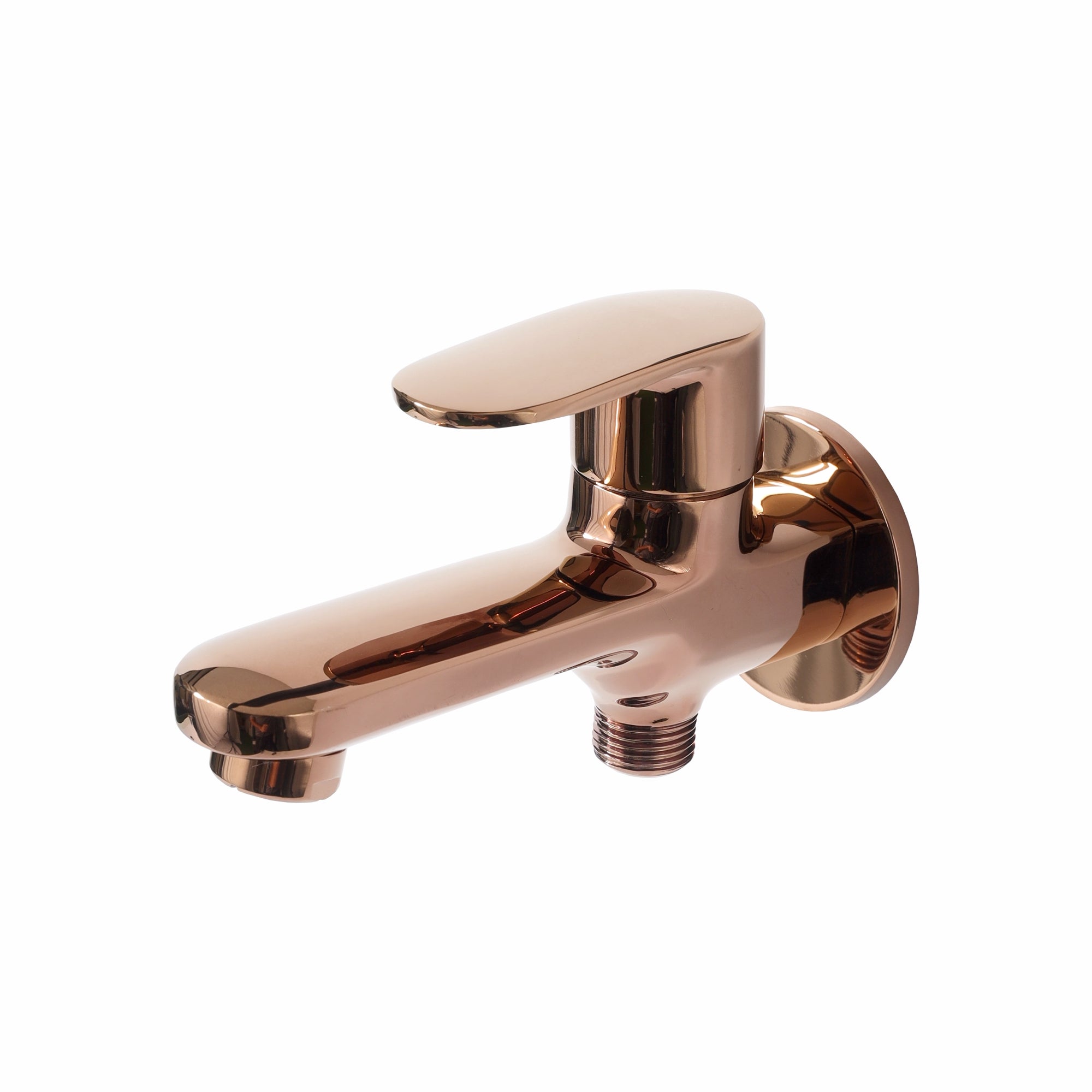 Asiatique S/L 2 in 1 Bib Cock With Wall Flange (ORG-15 S/L) | Premium Brass Rose Gold Bathroom Faucets Series
