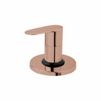 Asiatique Upper Parts Kit Glassy, Flange & Handle for con. & Flush Cock (ORG-021U) | Premium Brass Rose Gold Bathroom Faucets Series