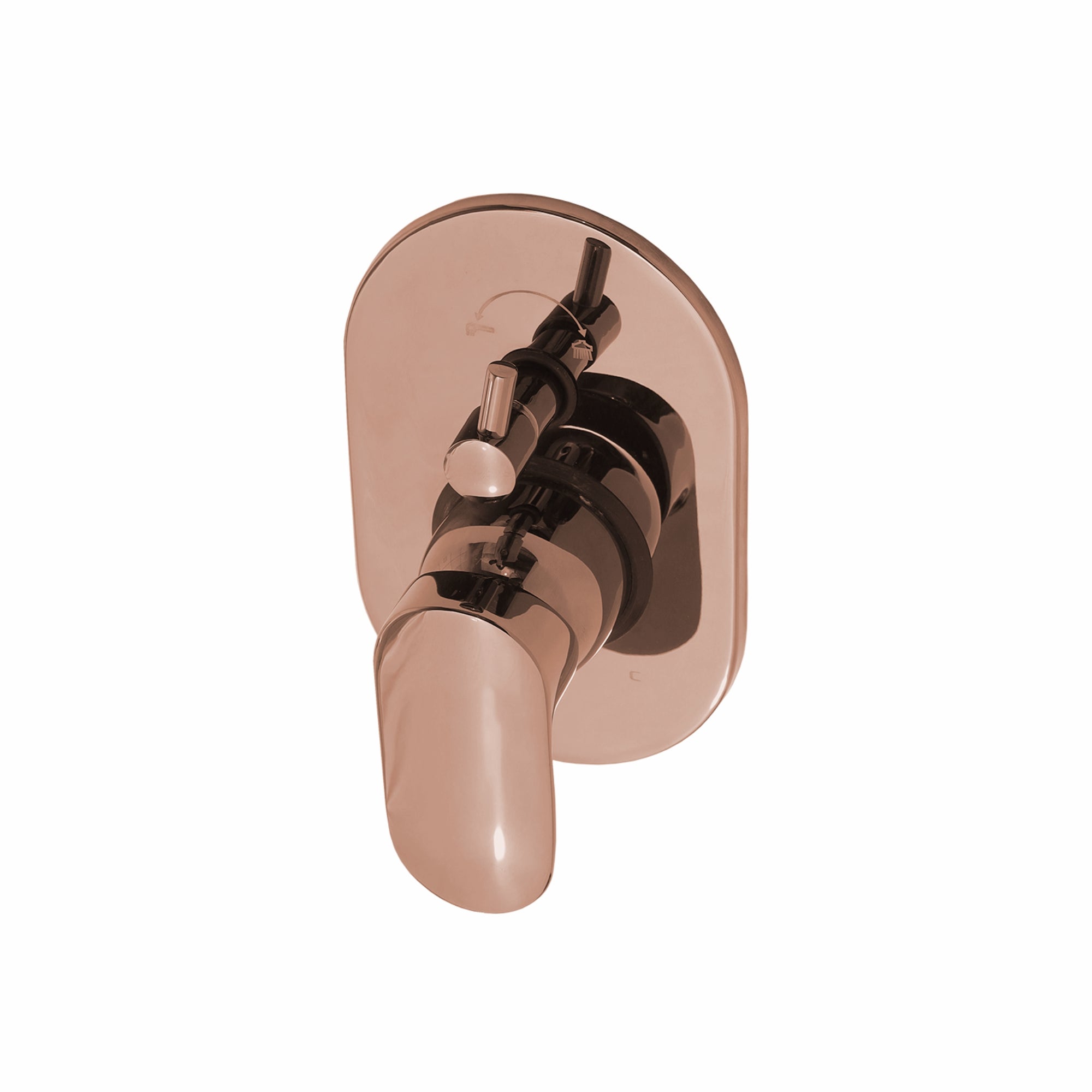 Asiatique S/L Div. Upper Parts Handle, Bu (ORG-024) | Premium Brass Rose Gold Bathroom Faucets Series
