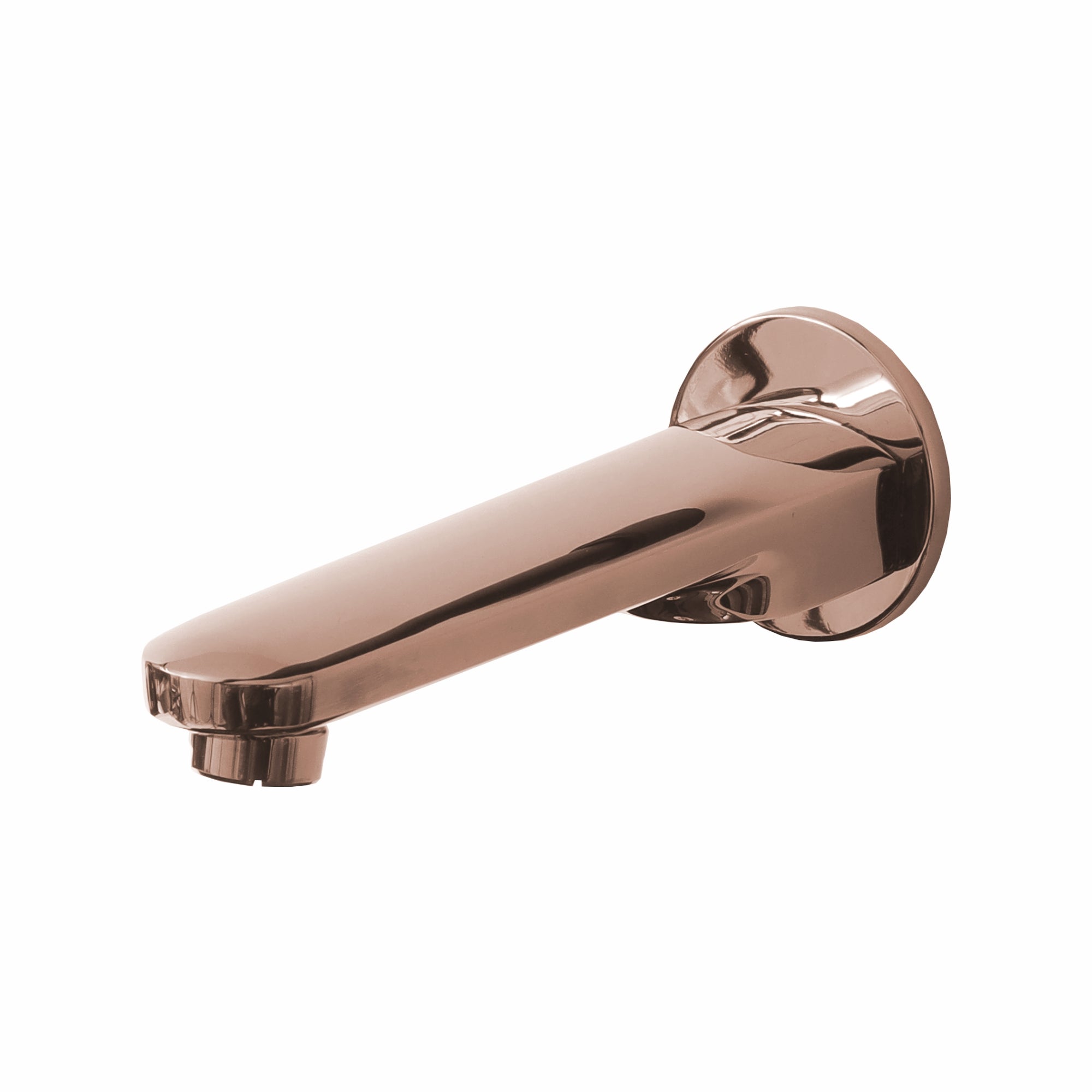 Asiatique S/L Div. Plain Spout With Wall Flange (ORG-025) | Premium Brass Rose Gold Bathroom Faucets Series