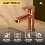 Asiatique Pillar Cock - (ORG 000M) | Orient Brush Rose Gold Series Faucet (Tap)