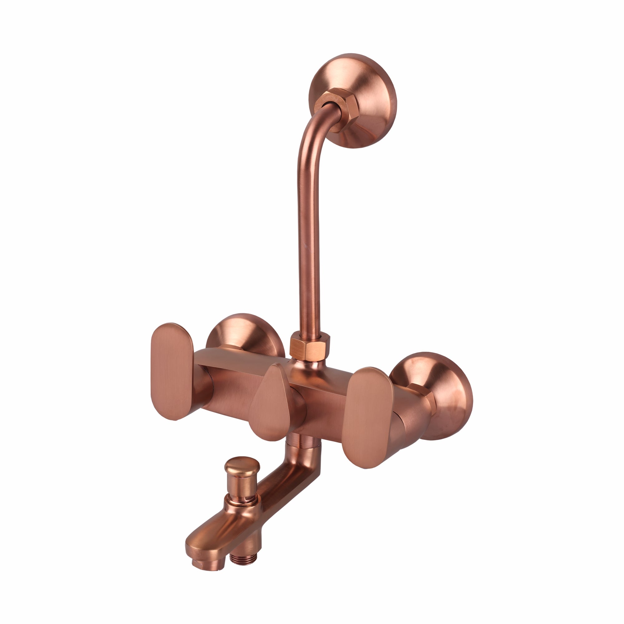 Asiatique 3 in 1 Wall Mixer With Pro. For Tele. Shower & O/H Shower - (ORG-018 M) | Orient Brush Rose Gold Series Faucet (Tap)