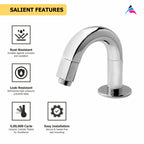 Asiatique Pillar Cock (OT-000) | One Touch Series | Premium Bathroom Faucets & Bib Cocks | Chrome Finish