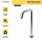 Asiatique Pillar Cock Extra High Neck (OT-000EX) | One Touch Series | Premium Bathroom Faucets & Bib Cocks | Chrome Finish