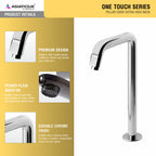 Asiatique Pillar Cock Extra High Neck (OT-000EX) | One Touch Series | Premium Bathroom Faucets & Bib Cocks | Chrome Finish