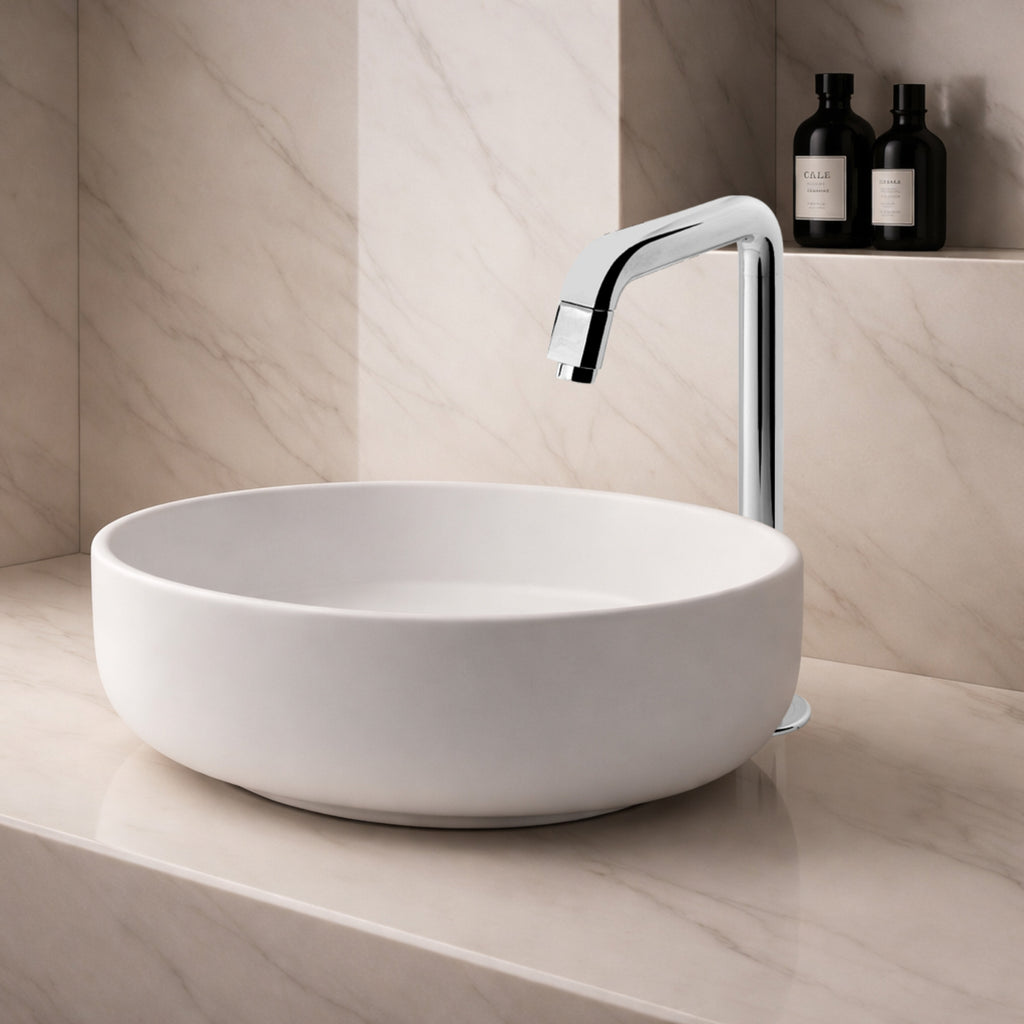 Asiatique Pillar Cock High Neck (OT-000HN) | One Touch Series | Premium Bathroom Faucets & Bib Cocks | Chrome Finish