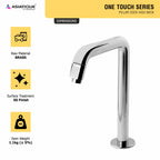 Asiatique Pillar Cock High Neck (OT-000HN) | One Touch Series | Premium Bathroom Faucets & Bib Cocks | Chrome Finish