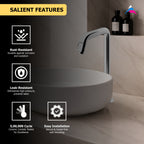 Asiatique Pillar Cock High Neck (OT-000HN) | One Touch Series | Premium Bathroom Faucets & Bib Cocks | Chrome Finish