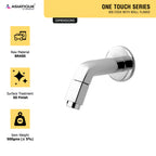 Asiatique Bib Cock With Wall Flange (OT-003) | One Touch Series | Premium Bathroom Faucets & Bib Cocks | Chrome Finish