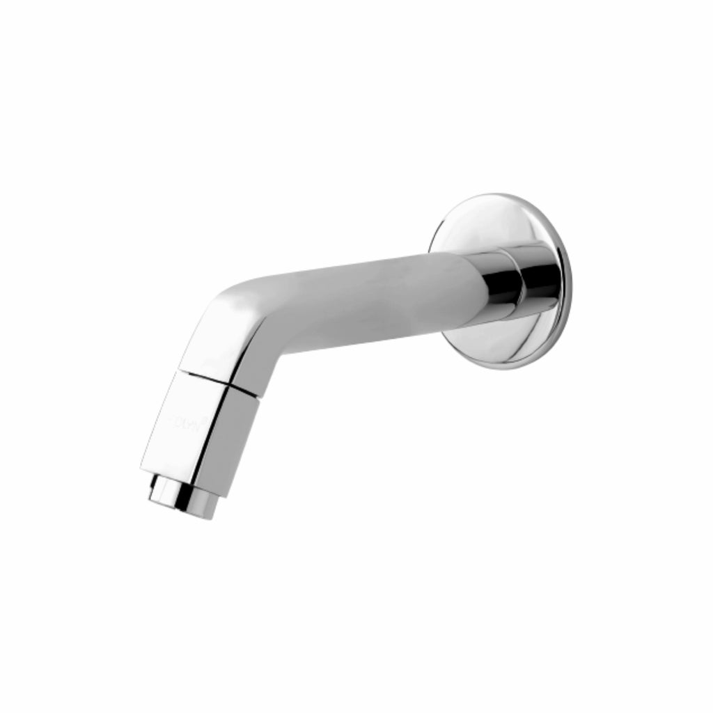 Asiatique Long Body Bib Cock With Wall Flange (OT-004) | One Touch Series | Premium Bathroom Faucets & Bib Cocks | Chrome Finish