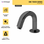 Asiatique Pillar Cock (OTB-000) | One Touch Series | Premium Bathroom Faucets & Bib Cocks | Black Finish