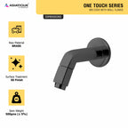 Asiatique Bib Cock With Wall Flange (OTB-003) | One Touch Series | Premium Bathroom Faucets & Bib Cocks | Black Finish