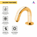 Asiatique Pillar Cock (OTG-000) | One Touch Series | Premium Bathroom Faucets & Bib Cocks | Gold Finish