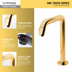 Asiatique Pillar Cock High Neck (OTG-000HN) | One Touch Series | Premium Bathroom Faucets & Bib Cocks | Gold Finish