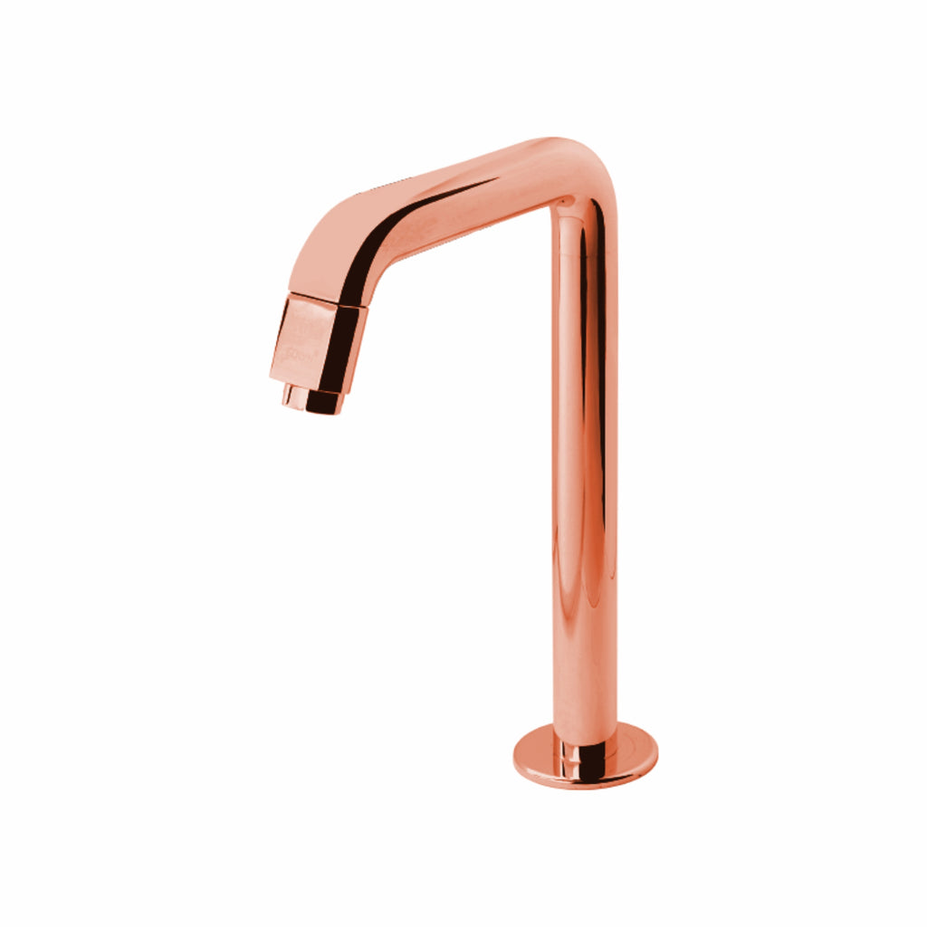 Asiatique Pillar Cock High Neck (OTRG-000HN) | One Touch Series | Premium Bathroom Faucets & Bib Cocks | Rose Gold Finish