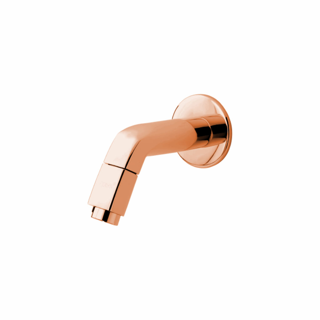 Asiatique Bib Cock With Wall Flange (OTRG-003) | One Touch Series | Premium Bathroom Faucets & Bib Cocks | Rose Gold Finish