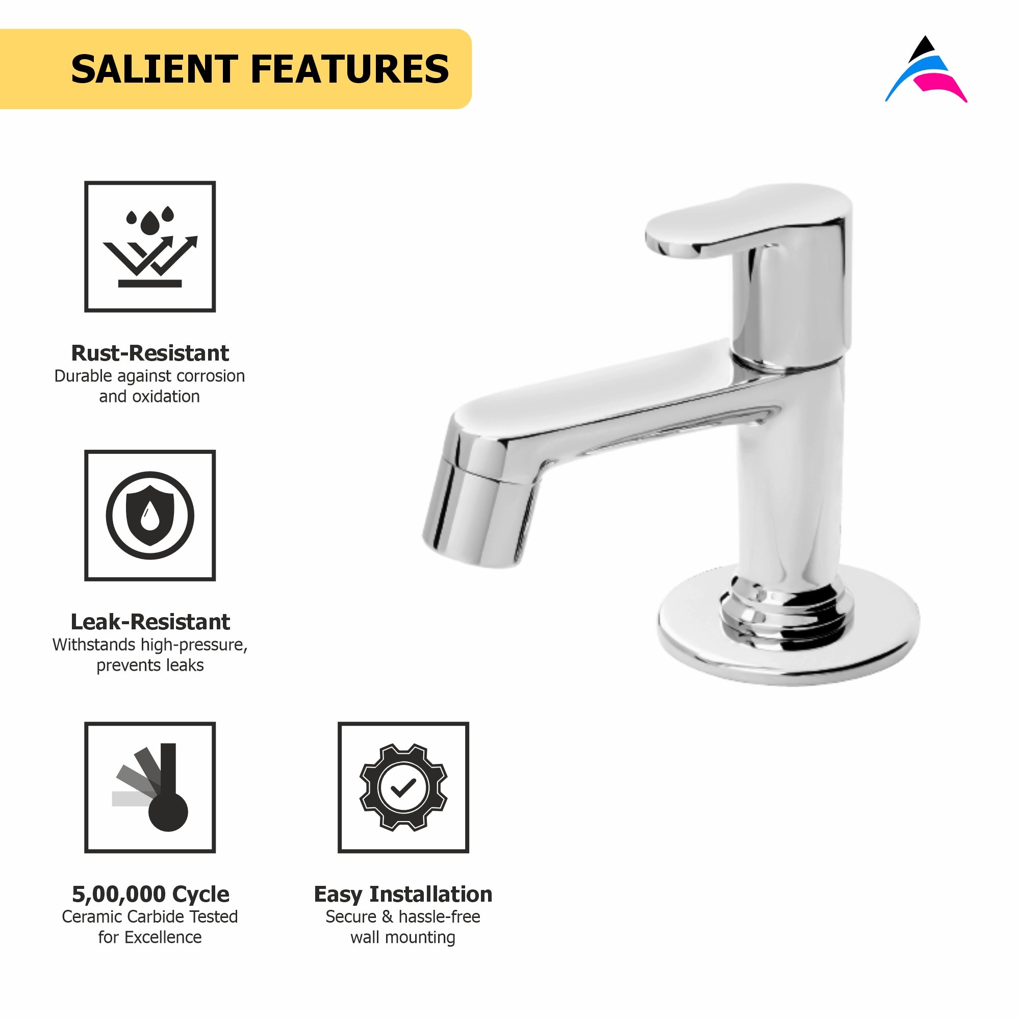 Asiatique Pillar Cock  (P-000),Perlato Series Premium Faucets & Mixers