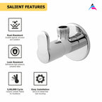 Asiatique Angle Cock With Wall Flange   (P-005),Perlato Series Premium Faucets & Mixers