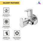 Asiatique 2 Way Angle Valve With Wall Flange  (P-005TW),Perlato Series Premium Faucets & Mixers