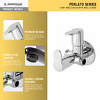 Asiatique 2 Way Angle Valve With Wall Flange  (P-005TW),Perlato Series Premium Faucets & Mixers