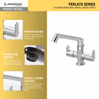 Asiatique C/H Basin Mixer With Swivel Casted Spout  (P-010),Perlato Series Premium Faucets & Mixers
